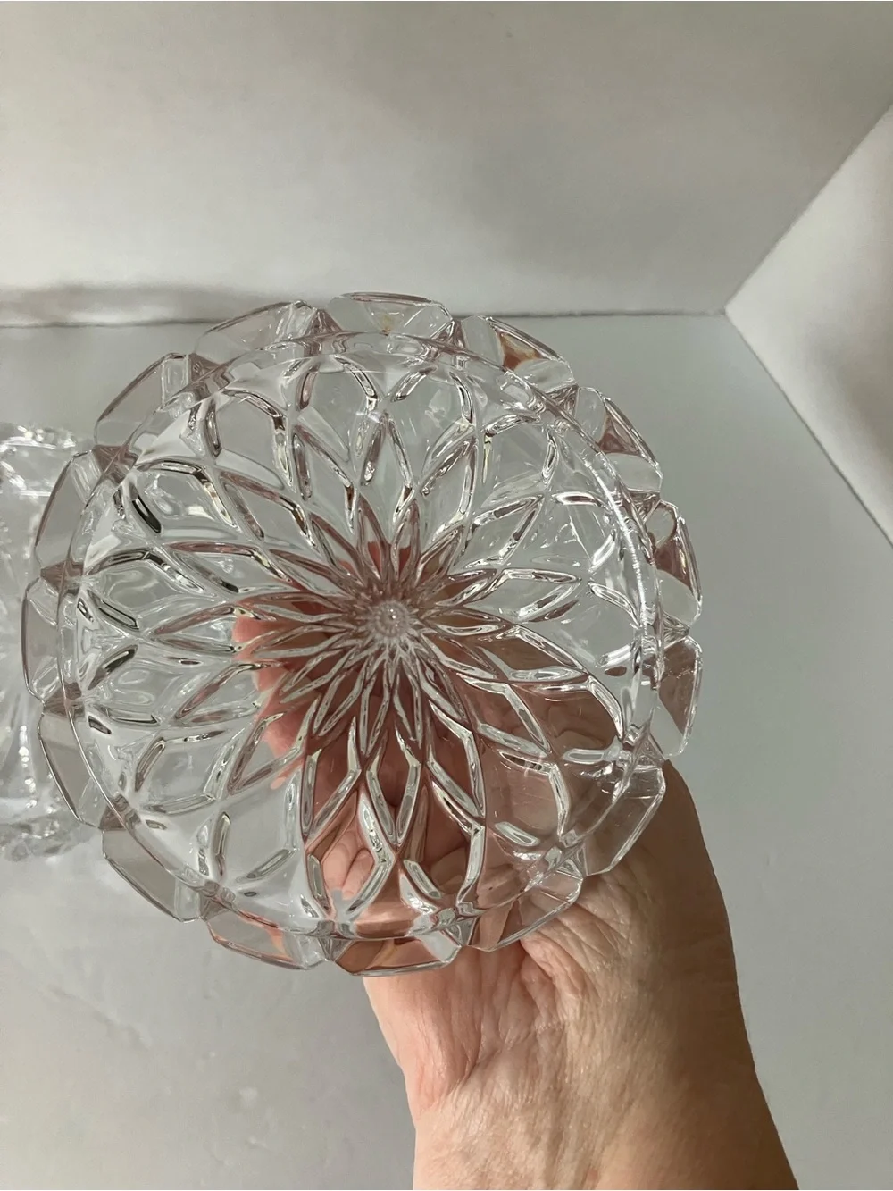 Clear Crystal Glass Lidded Candy Dish - Elegant Serveware